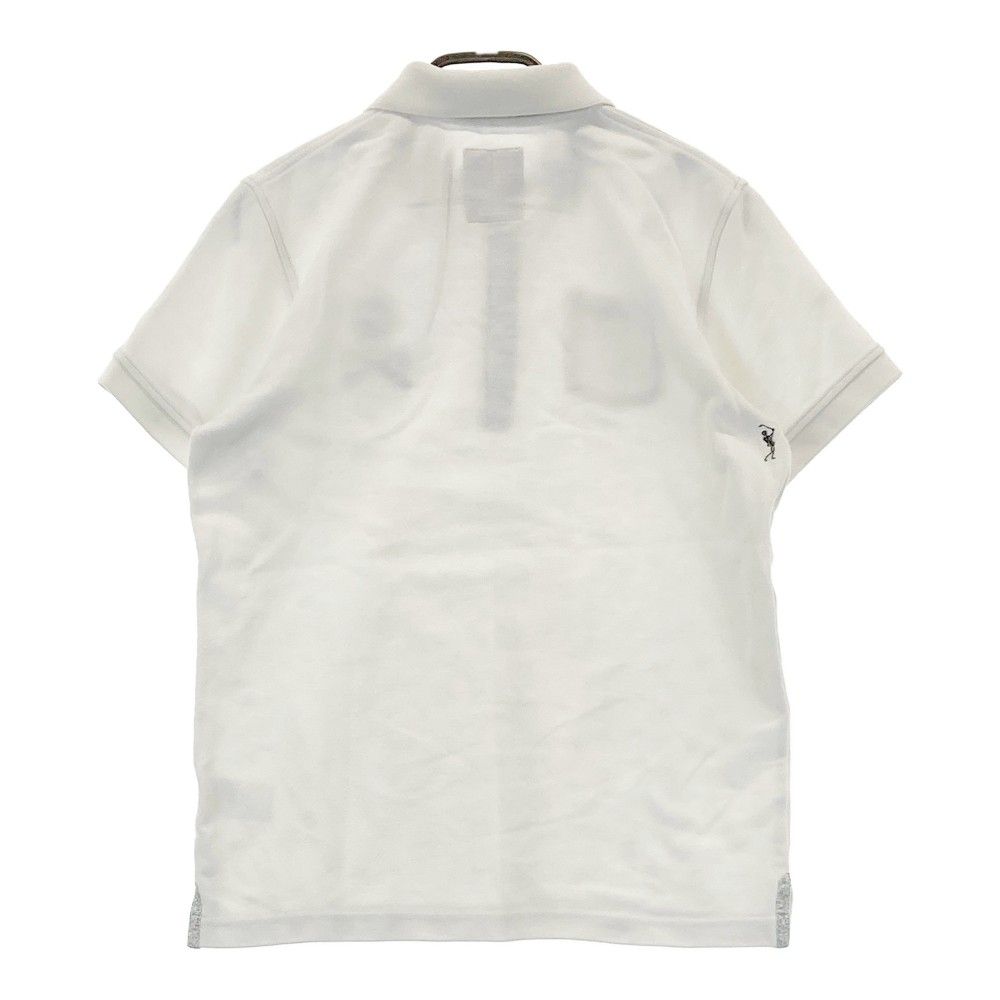 美品 MARK&LONA ポロシャツ ホワイト サイドライン 美品 MARK&LONA