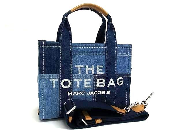 MARC JACOBS マークジェイコブス THE TOTE BAG デニム 2WAY ハンドバッグ トート ショルダー ブルー系 FN0410