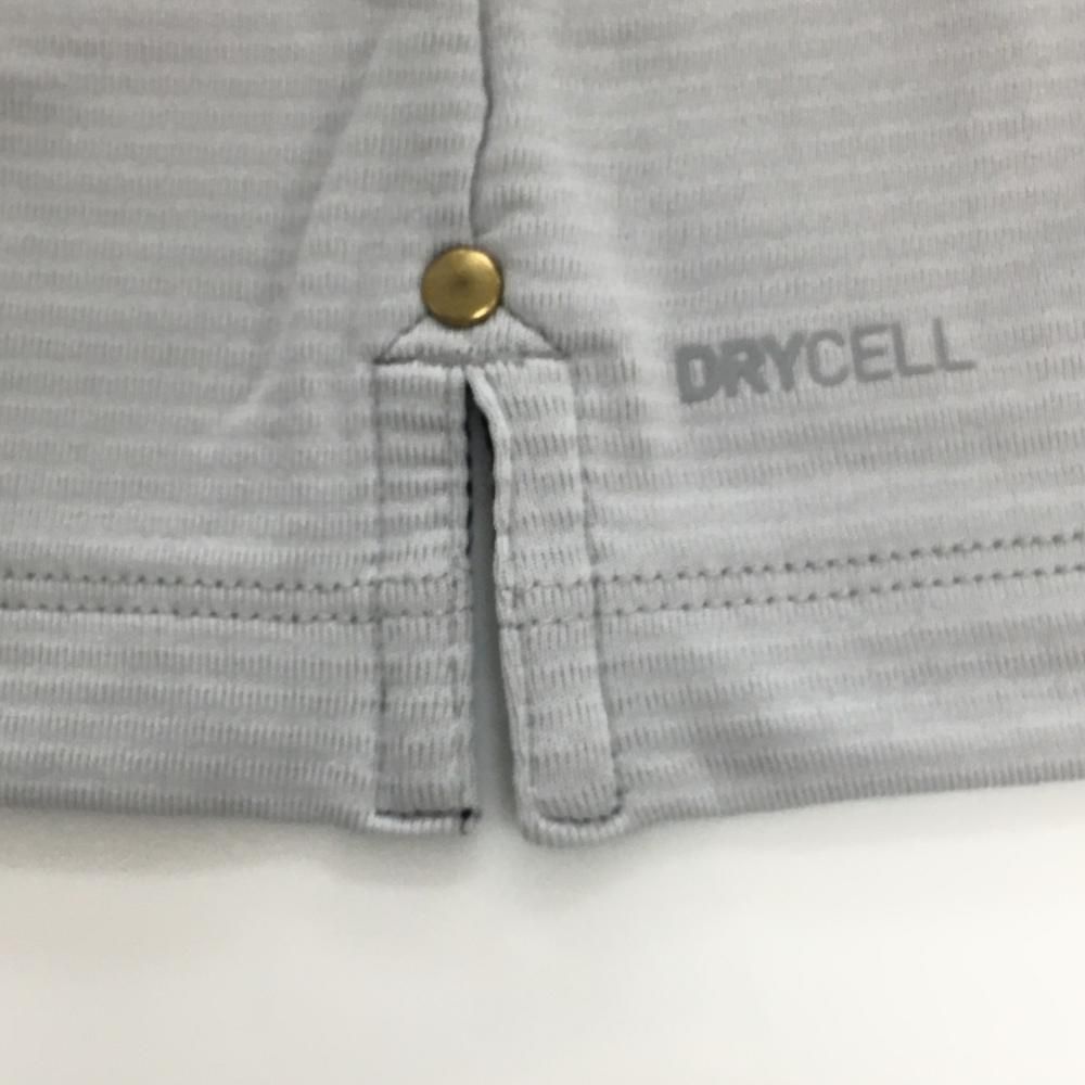 PUMA - 【新品】プーマ 長袖タートルネックシャツ ライトグレー 細ボーダー DRYCELL 裏凹凸起毛  メンズ M ゴルフウェア PUMA 新品】プーマ 長袖タートルネックシャツ ライトグレー 細