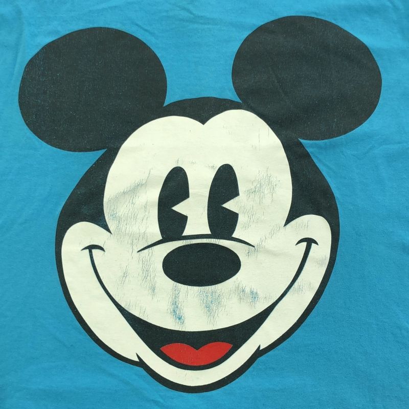 中古】MICKEYu0026CO 半袖Tee サイズ表記無し 青 ミッキー