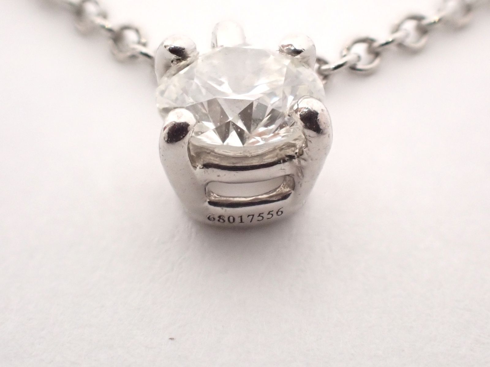 TIFFANY&Co.(ティファニー)Pt950 ソリティア ダイヤモンド ネックレス 