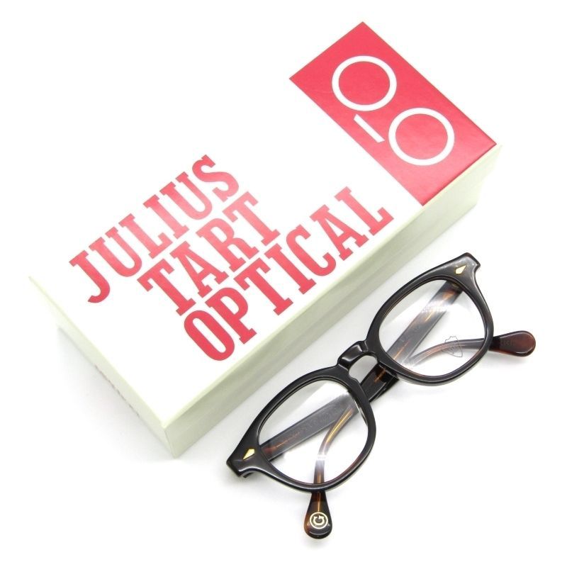 未使用 JULIUS TART OPTICAL ジュリアスタートオプティカル メガネフレーム AR 48-22 GOLD PL-003Cb 日本製 DEEP BROWNSASA 50018241