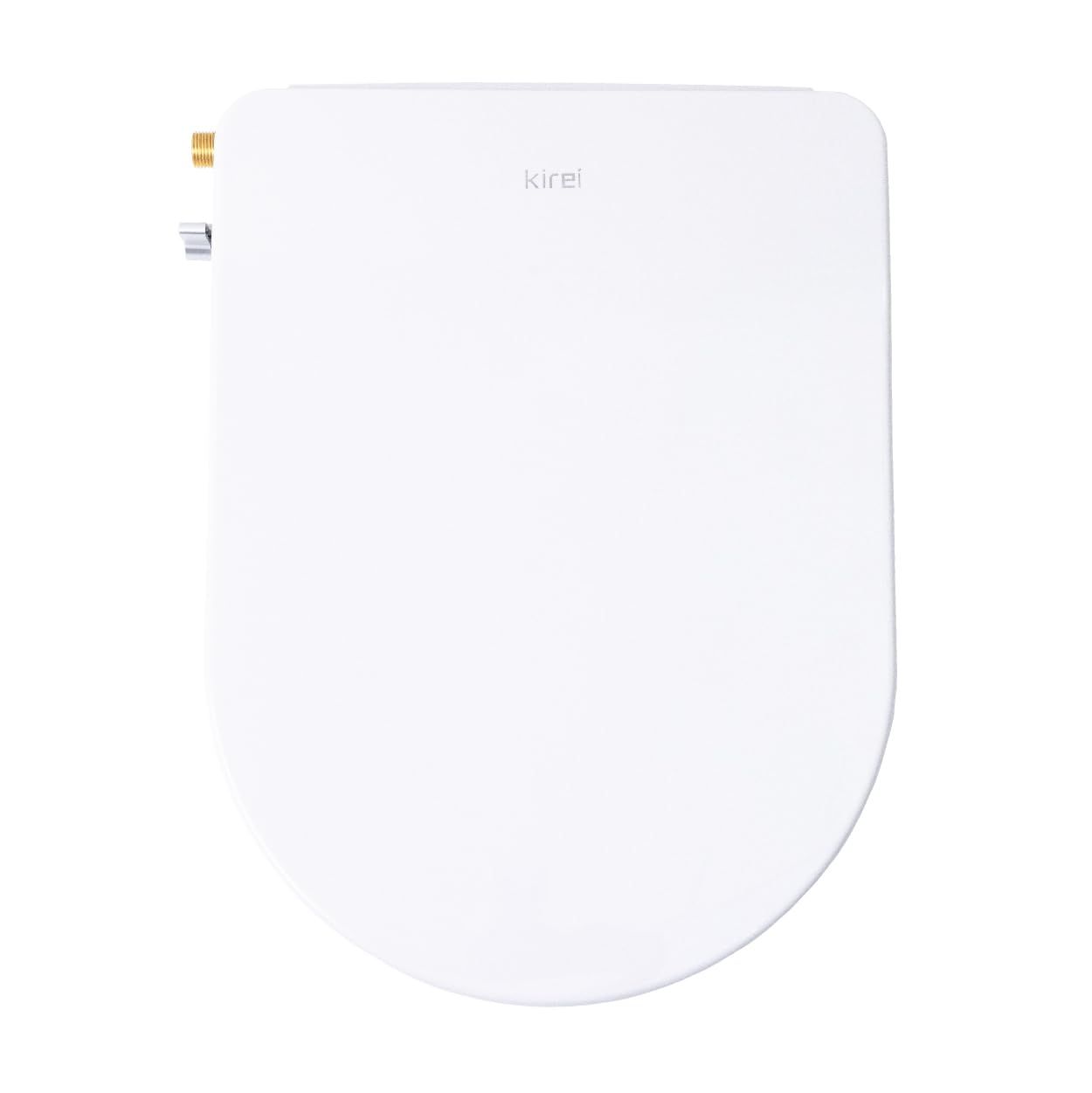 杉半 水圧式洗浄便座 電源不要 災害対策 W洗浄ノズル ゆっくりクローズ Kirei SG-002 接続部 金属 ピュアホワイト