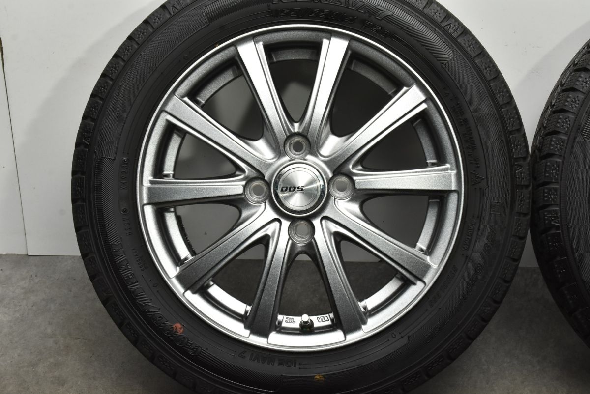 バリ溝 スタッドレス】DOS 14in 4.5J +45 PCD100 グッドイヤー アイス