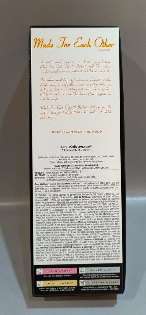 マテル ゴールドラベル 復刻ツイストバービー メイドフォーイーチアザー ブルネット WWW_STEELWINDOWSANDDOORS_COM