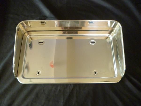 ウロコバイザー付ナンバープレート枠大型車用 ステンレス