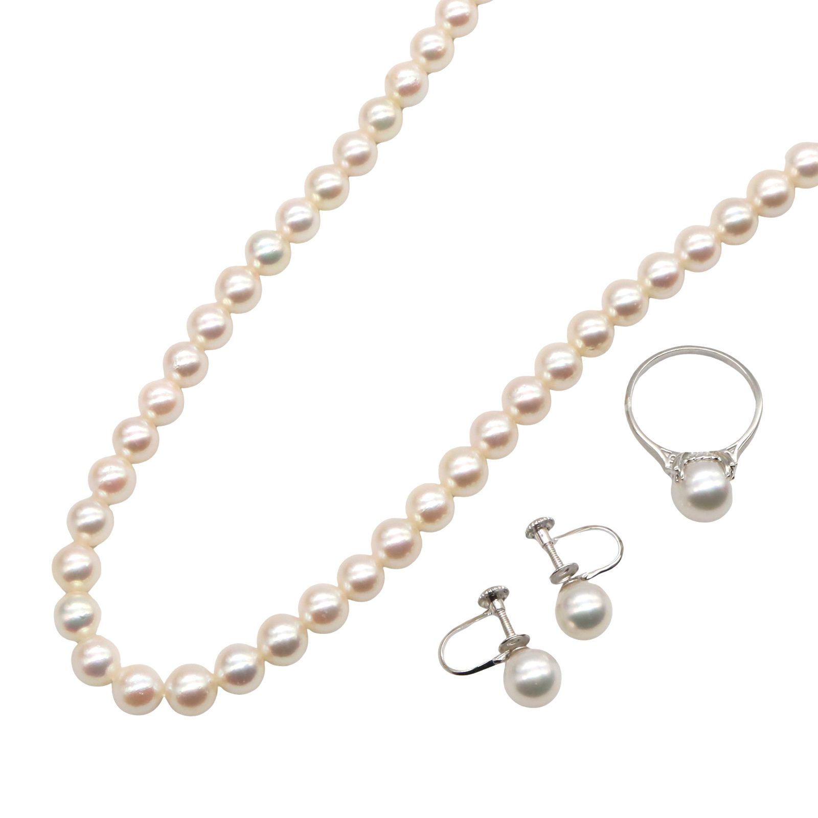 TASAKI タサキ パール ネックレス リング イヤリング 3点セット 