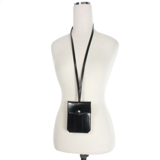 エムエムシックス メゾンマルジェラ MM6 Maison Margiela 22AW ネックポーチ レザー ストラップ UNI ブラック 黒 SA5VL0003 正規