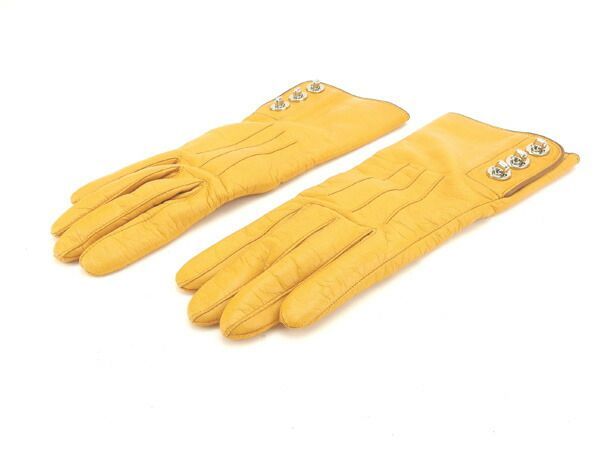 ミュウミュウ今期新品正規品　ナッパレザーグローブ　ロング手袋　茶　ランウェイ着用 ミュウミュウ今期新品正規品 ナッパレザーグローブ ロング手袋 茶