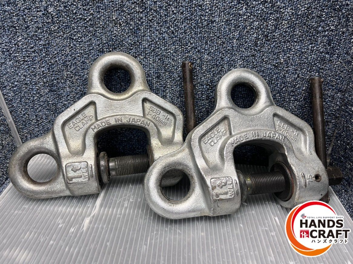 2個セット 1tイーグルクラン SBB-1 1-40 ねじ式全方向クランプ EAGLE CLAMP 現状品
