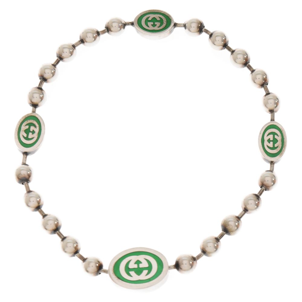 GUCCI インターロッキングG ボールチェーン ブレスレット シルバー GUCCI グッチ インターロッキングG ボールチェーンブレスレット