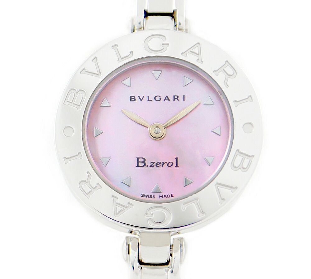 【新品電池 稼働】BVLGARI ブルガリ ビーゼロワン BZ22S ブルガリ ビーゼロワン BZ22S パープルシェル レディース 時計 【中古