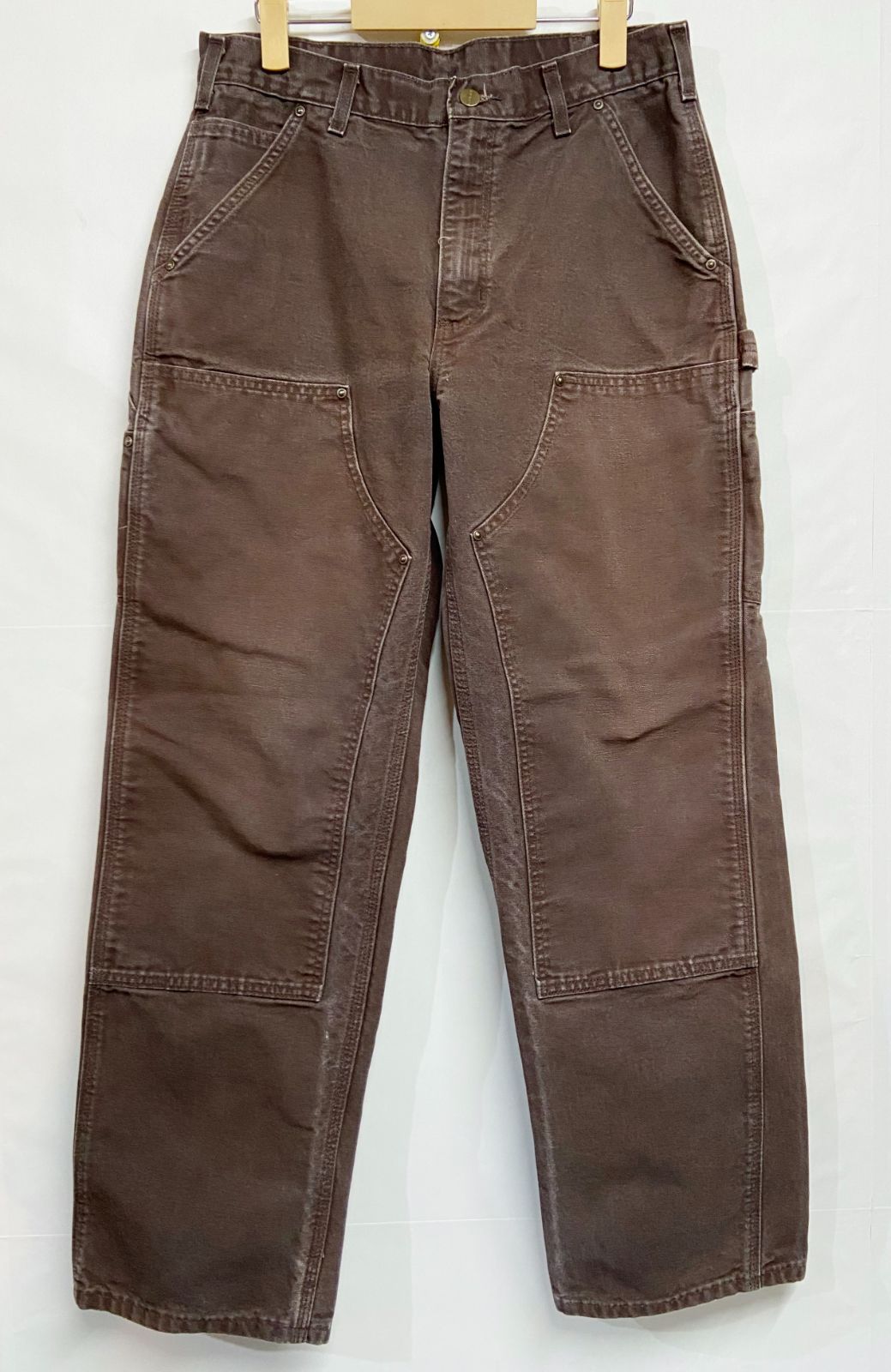 B 古着 Carhartt カーハート ダブルニー ペインターパンツ ダック地 90s USA製 carharttカーハート ダブルニー ダック地 ペインター