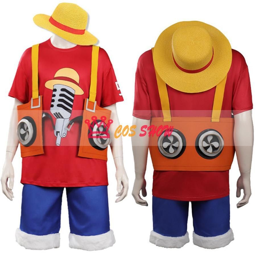 ワンピース アィルムレッド ONE PIECE FILM RED 劇場版 モンキー?D?ルフィ コスプレ衣装 帽子付きcosplay 仮装 イベント クリスマス ハロウ