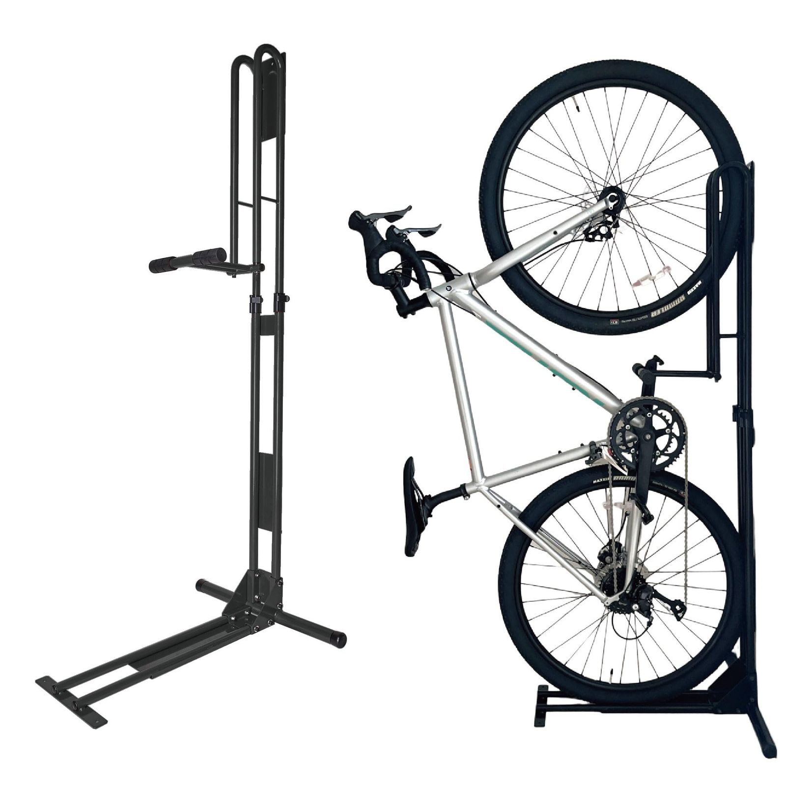 サイクルロッカー CycleLocker 縦置き ロードバイク ペダルで固定 自転車スタンド クランクストッパースタンド BLACK CS-650