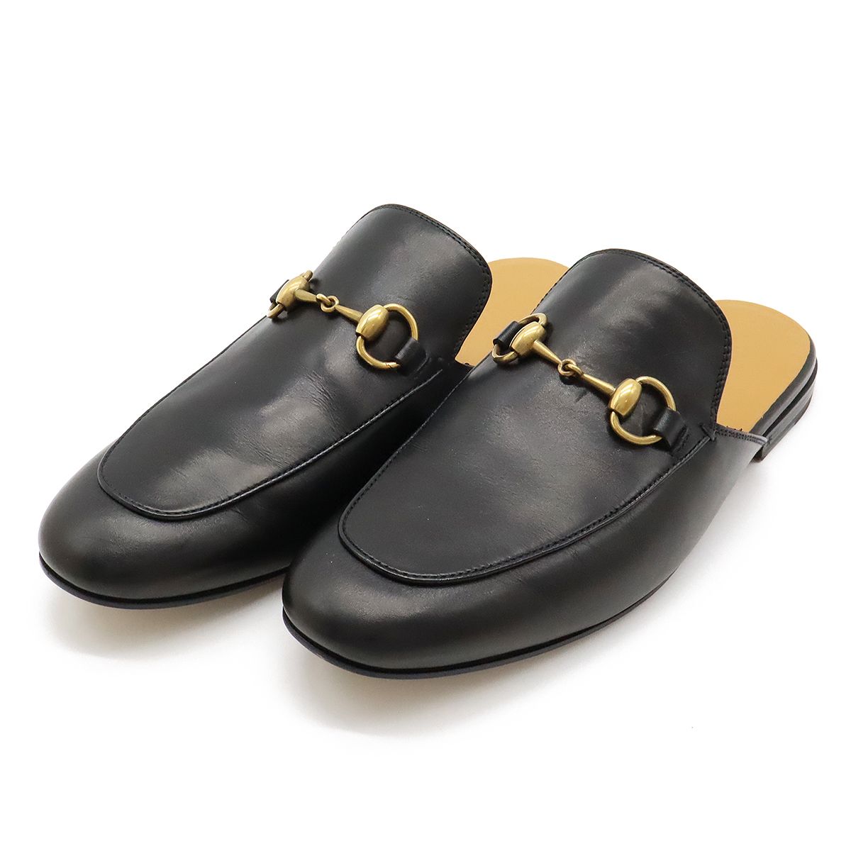 GUCCI グッチ ホースビット レザー スリッパ サンダル ミュール