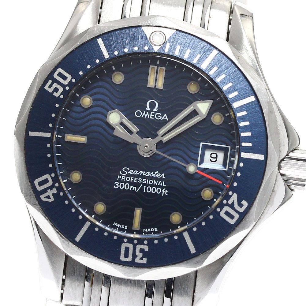 オメガ OMEGA 2583.80 シーマスター300 デイト クォーツ レディース保証書付き_900971