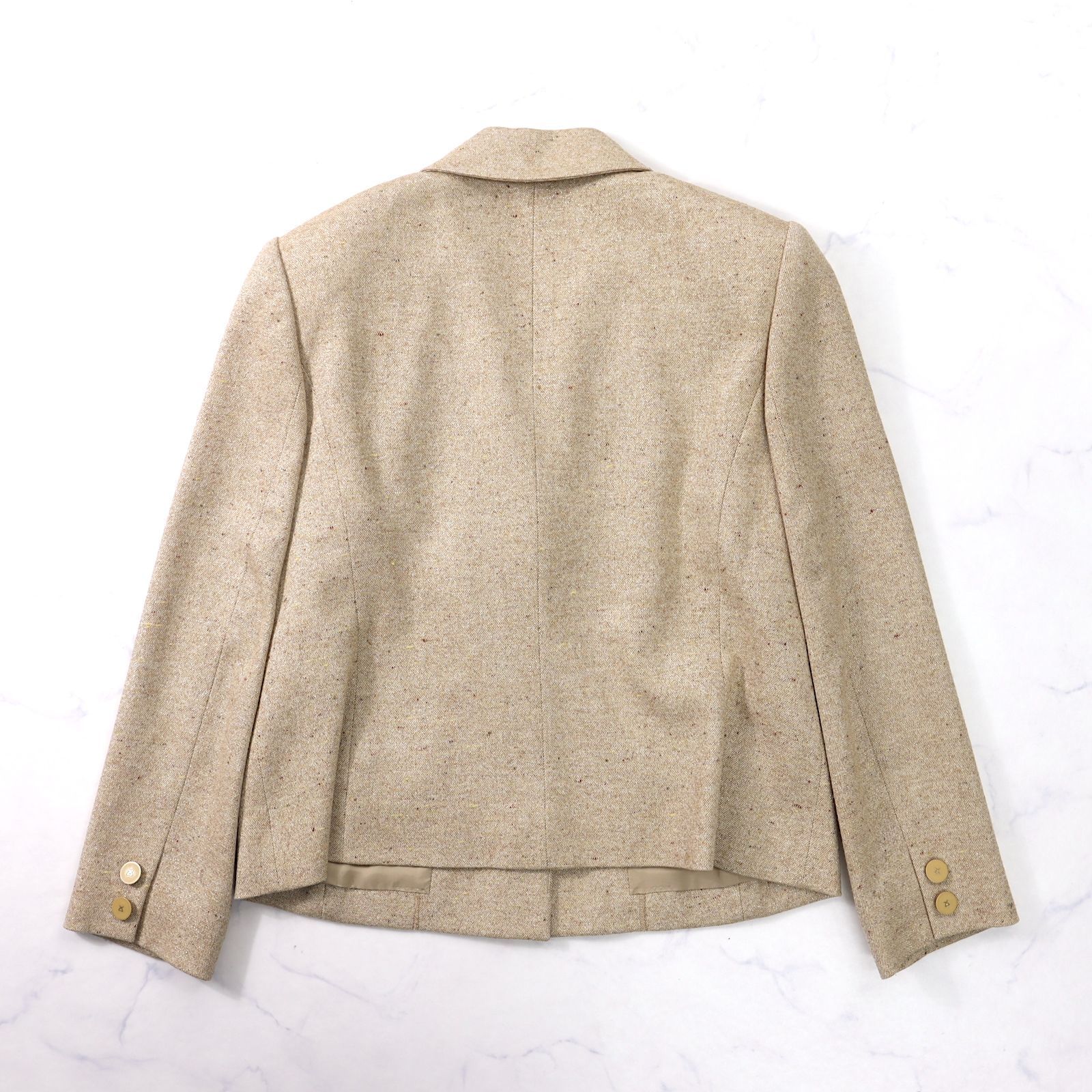△美品 レオナール LEONARD ウール ジャケット 9AR ベージュ