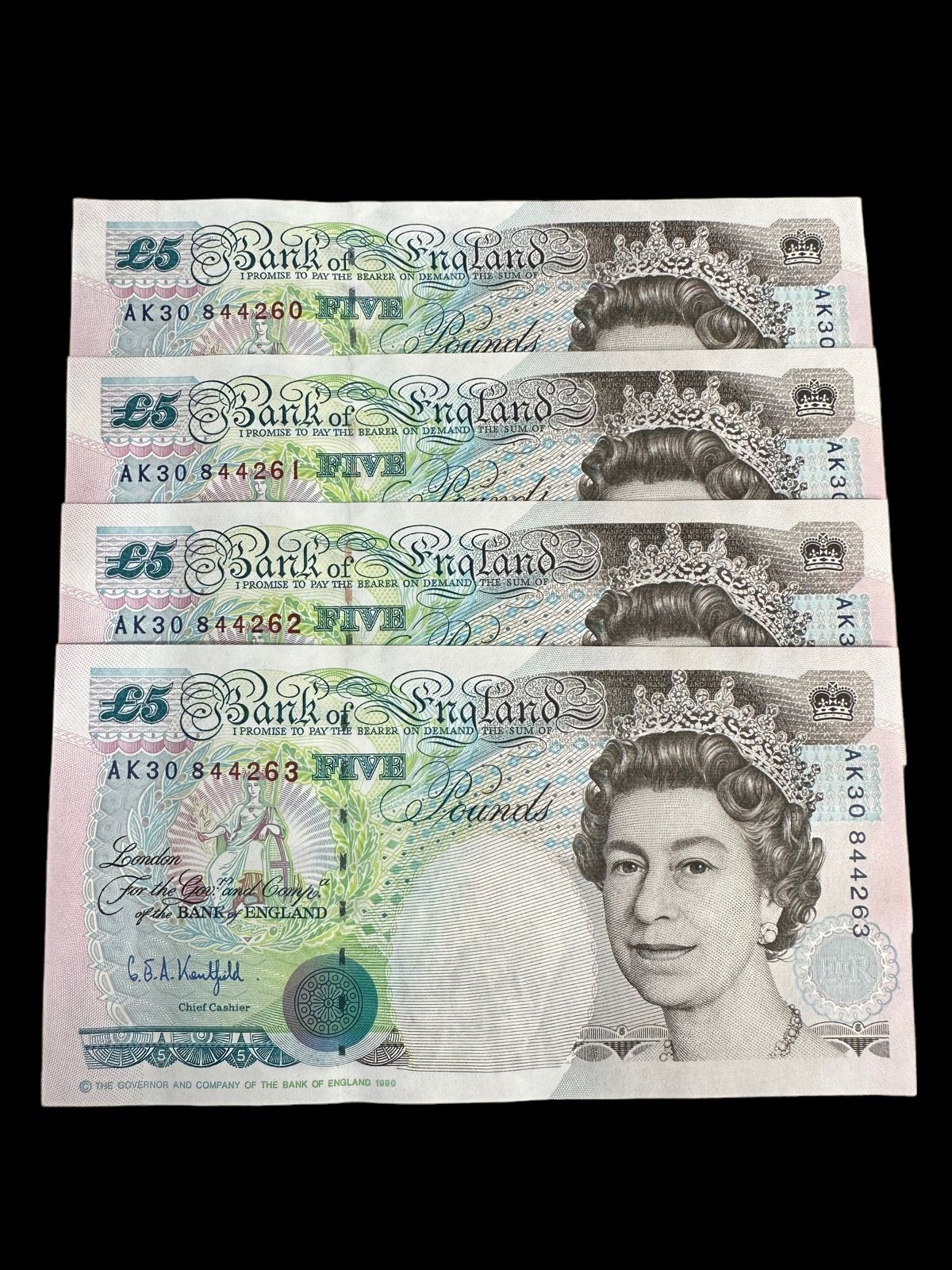 未使用保管品】BANK OF ENGLAND FIVE Pounds イギリス旧紙幣