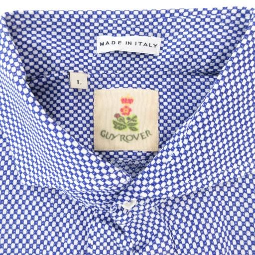 ギローバー GUY ROVER ポロシャツ 半袖 チェック柄 L 紺