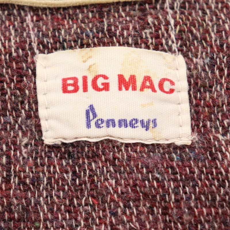 60s bigmac カバーオール　ブランケット 60s vintage BIGMAC デニム 裏地ブランケット カバーオール