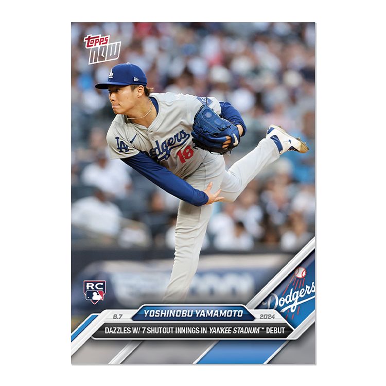新品スリーブ&ローダー入り】山本由伸 ヤンキース撃破 2024 Topps now 