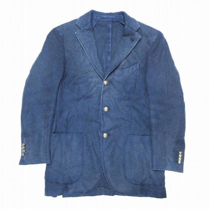 ラルディーニ ロロピアーナ LARDINI カシミヤ 100％ ニット テーラード ジャケット ブレザー 3B ブルゾン 46 M 紺 ネイビー  ur17 - メルカリ