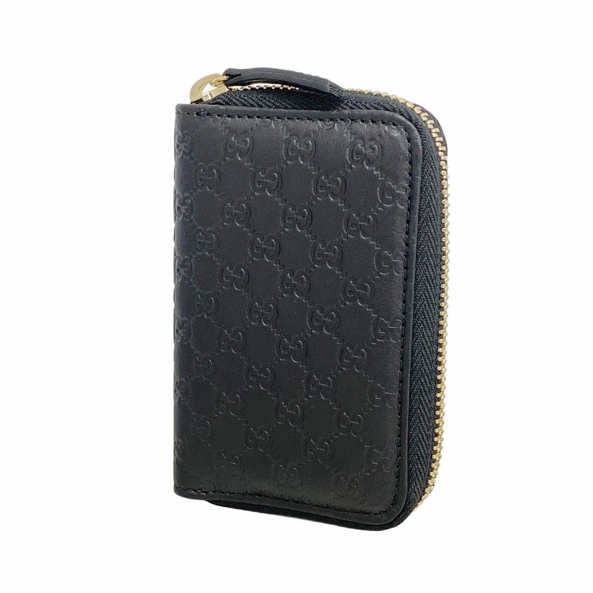 5eb2166 グッチ キーケース マイクログッチシマ 322214 レザー ブラック シャンパンゴールド金具 メンズ レディース ユニセックス