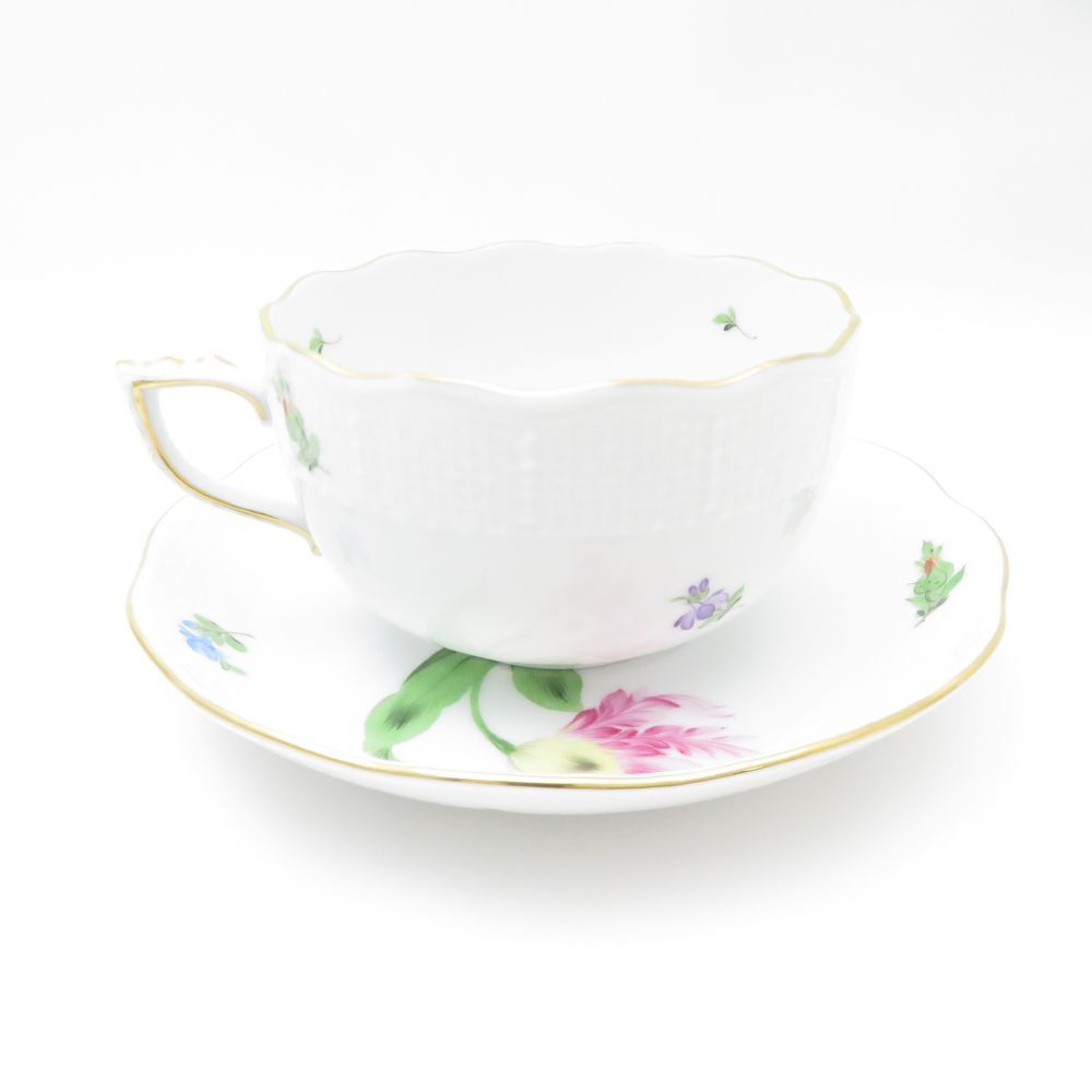 美品 Herend ヘレンド バコニーの春 PDB 724 ティーカップ＆ソーサー 1