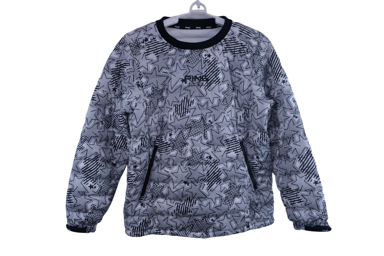 【美品】PING(ピン) スニード 白黒星柄 メンズ L 621-2241001 ゴルフ用品 2411-0006 中古