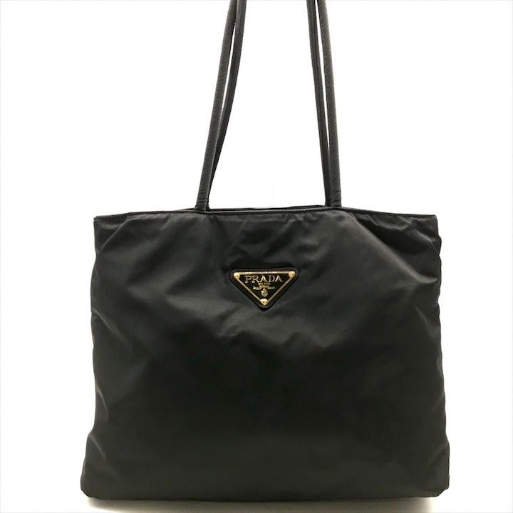 良品 PRADA プラダ ナイロン テスート 三角ロゴ トート バッグ