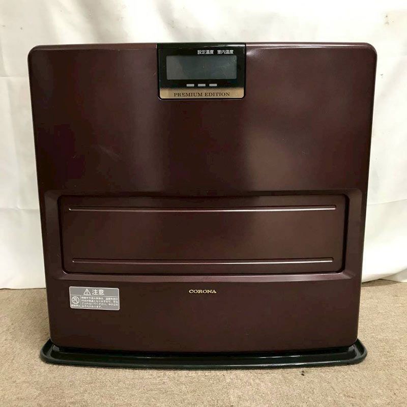北見市発 コロナ CORONA 強制通気形開放式石油ストーブ FH-WX5712BY 2012年製 黒 暖房器具 冬物家電