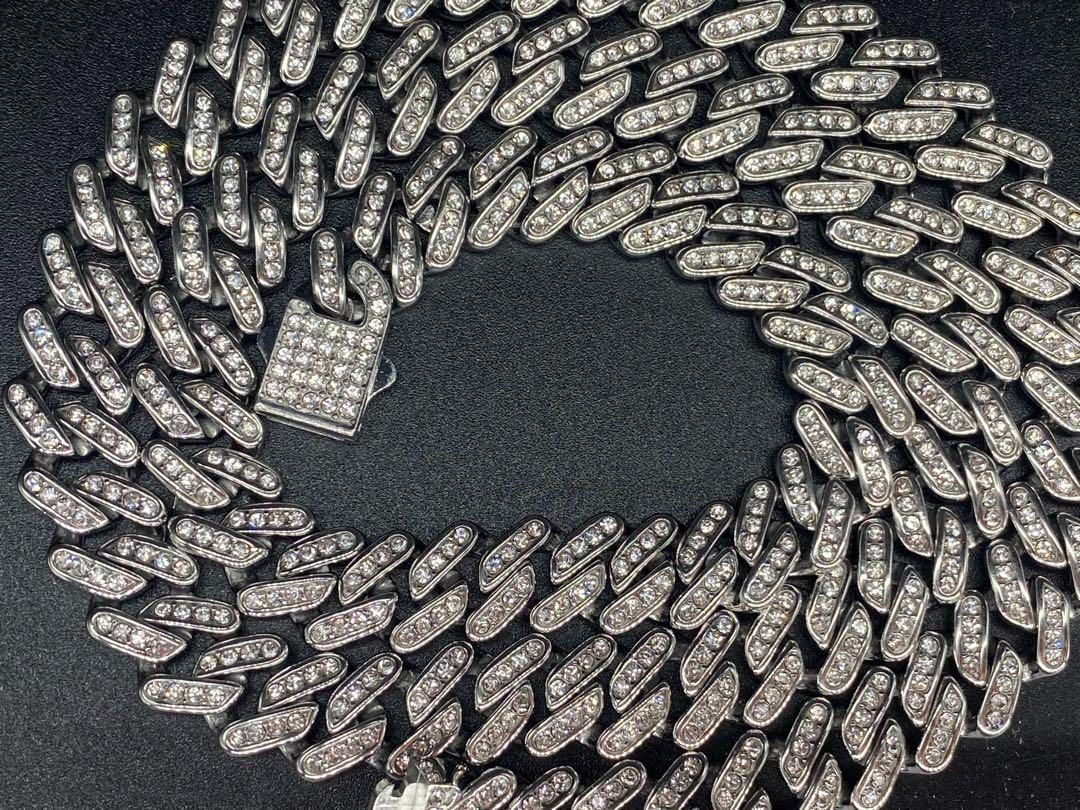 ステンレス 喜平ネックレス マイアミ キューバン 幅12ミリ24インチ LEX