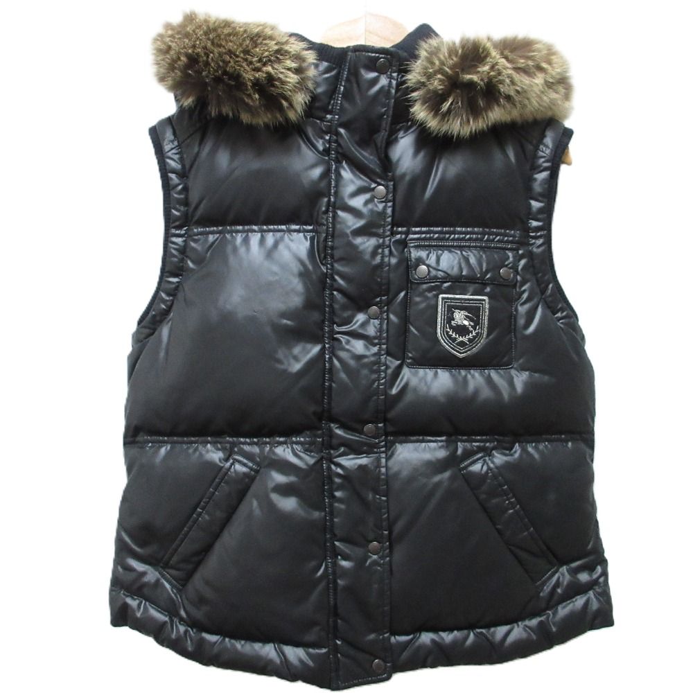 バーバリーロンドン】ノバチェック ダウンベスト 黒 2way】バーバリー