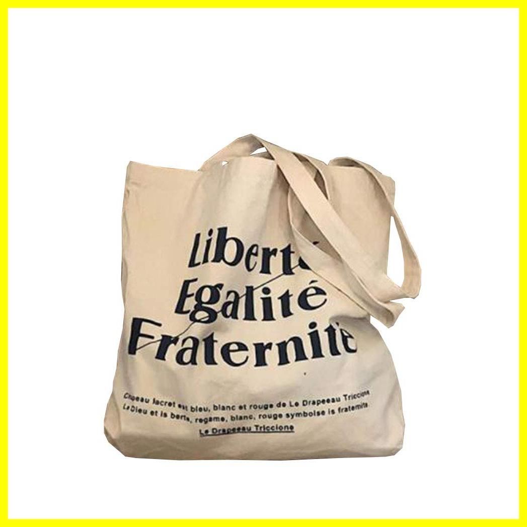 【大人気】通園 通学 通勤 肩掛け おしゃれ 帆布バッグ 英字柄 ショルダー 帆布包 可愛い 大 エコバッグ レディース シンプル 大容量 キャンバス トートバッグ [YuYo]