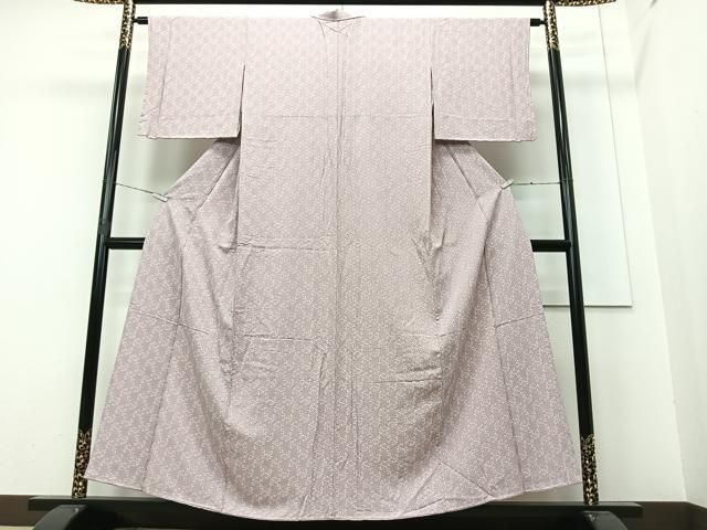 平和屋着物○和染紅型 栗山紅型 栗山吉三郎 訪問着 草葉文 鬼