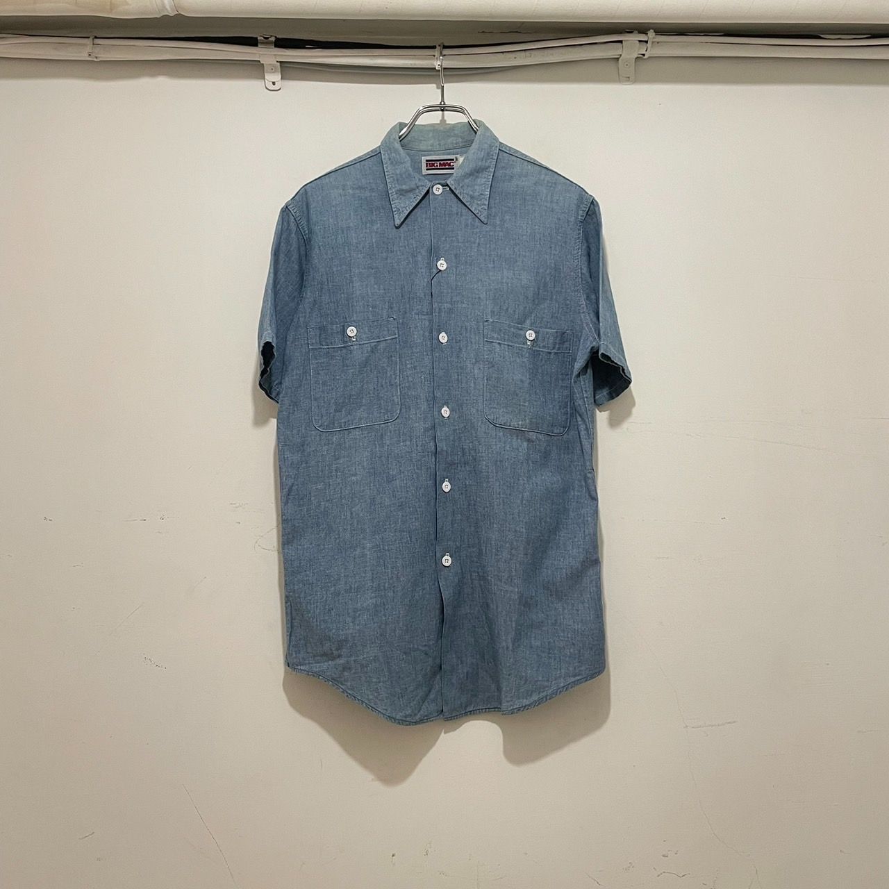 80s BIG MAC SHAMBRAY S/S SHIRT MADE IN USA UT-1888