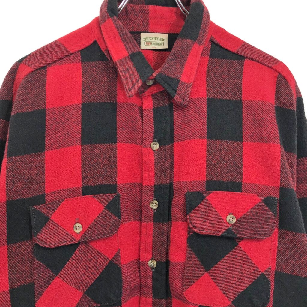 美品 ファイブブラザー CPO ウールジャケット バッファローチェック Lサイズ 美品 ファイブブラザー CPO ウールジャケット バッファローチェック L