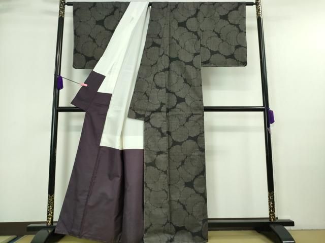 平和屋着物□極上 本場大島紬 7マルキ 雪輪重ね 逸品 未使用  