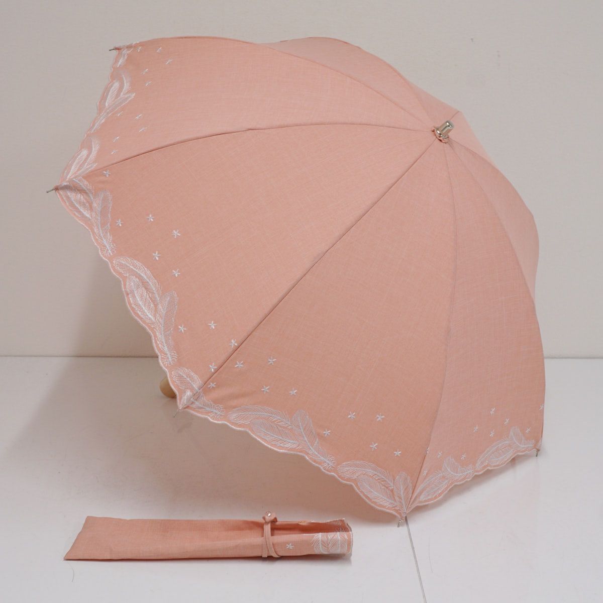晴雨兼用雨傘 onouchi Kyoto 小野内商店 USED美品 hane pink×ice white  