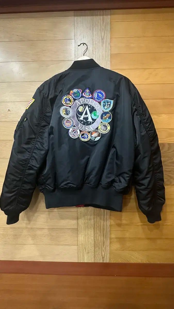 アルファインダストリーズ ナサ アポロ ナイロン MA-1 ブルゾン ジャケット L