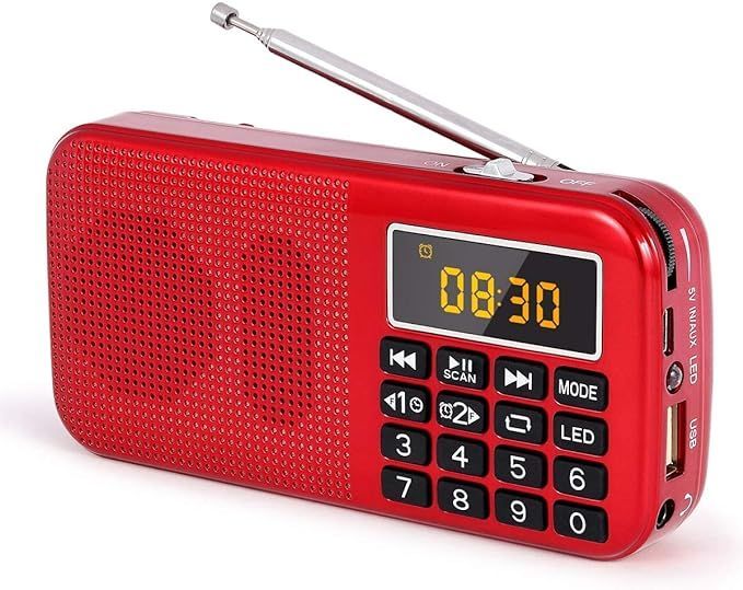 J-725 携帯 ラジオ 充電式 ワイドfm（FMのみ対応 ラジオ ポータブル ミニデジタルラジオ ワイドFM SD USB MP3  懐中電灯付き、目覚まし時計機能付き 売れ筋として 大容量（3000mAH） 充電式バッテリー 30時間連続 - メルカリ