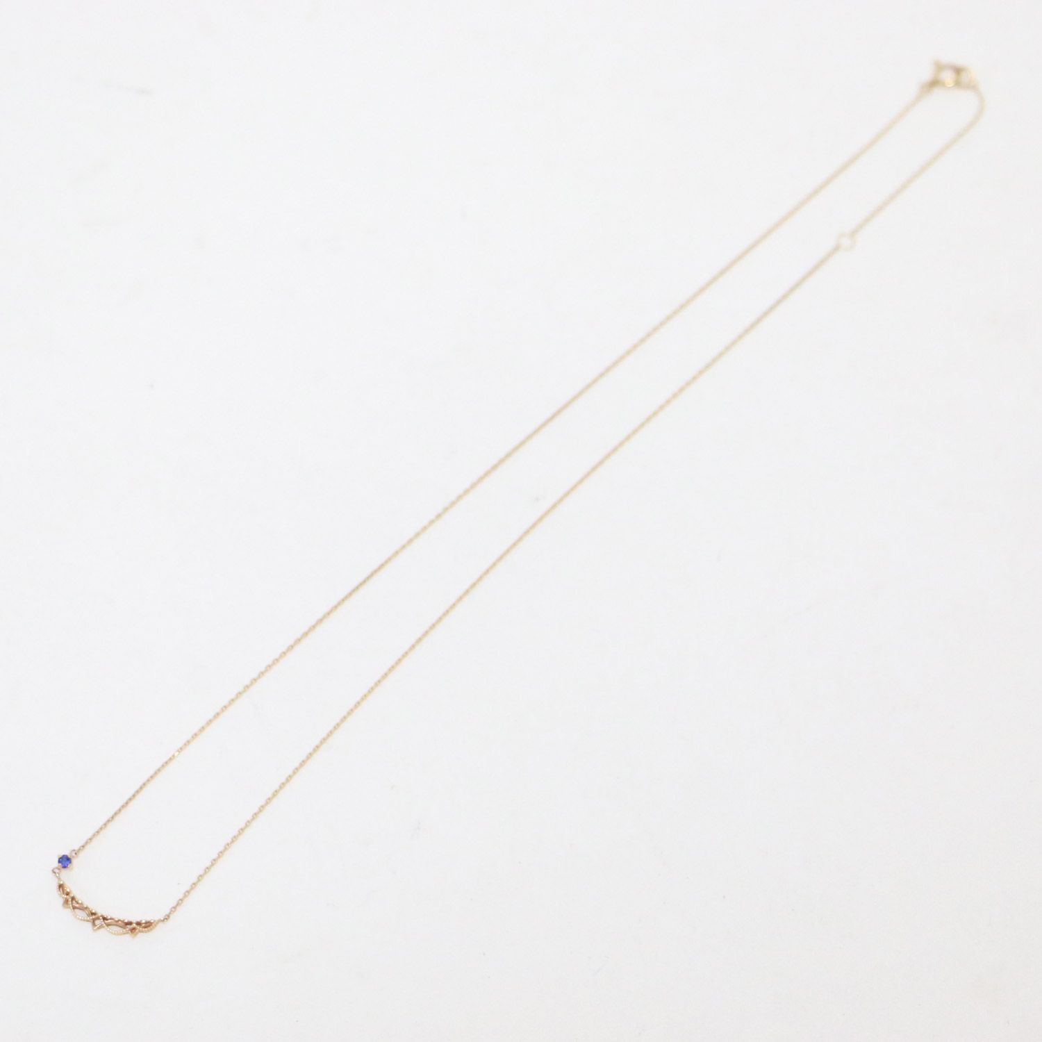 美品】agete アガット K10 サファイア ネックレス / ペンダント