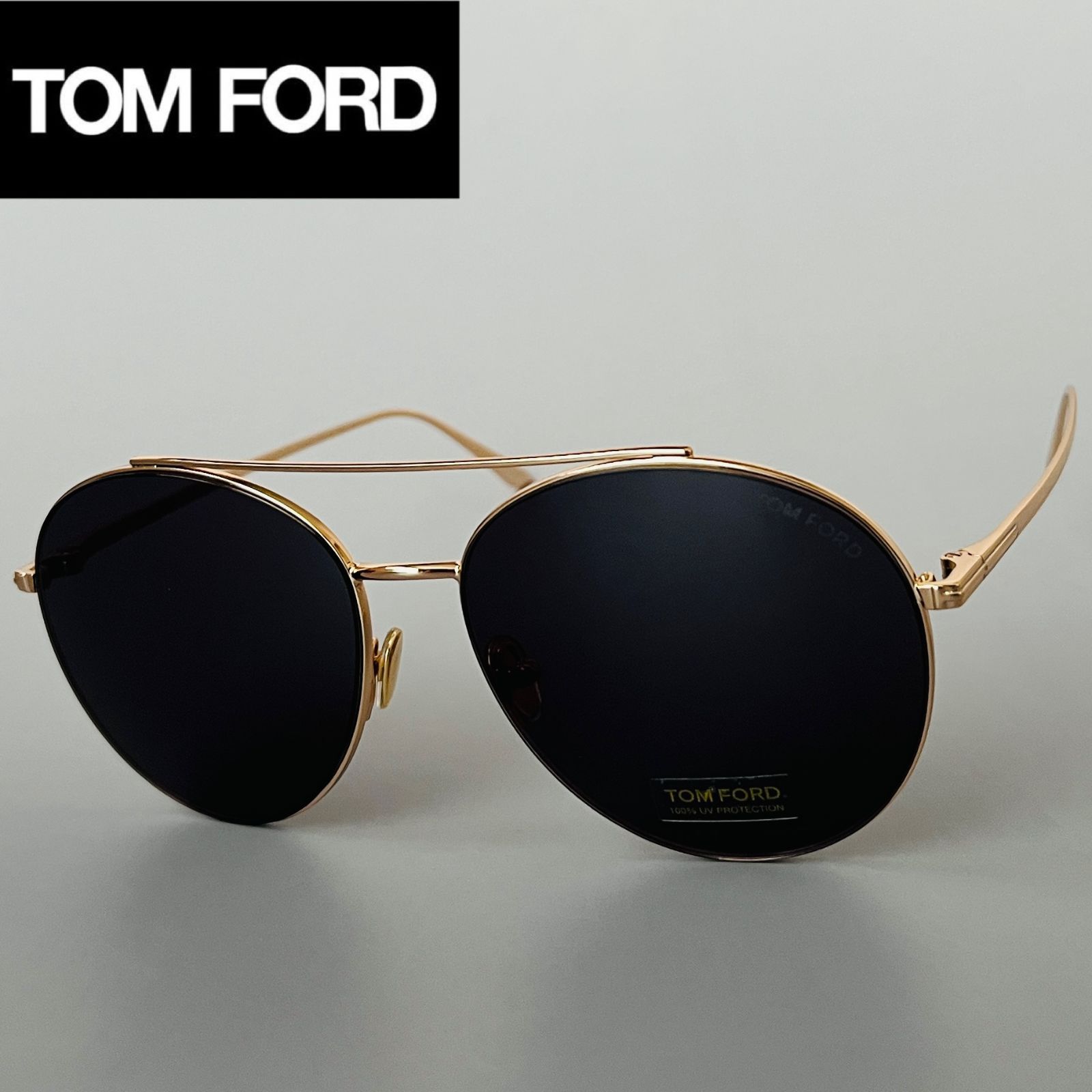 サングラス トムフォード TOM FORD ティアドロップ ゴールド グレー