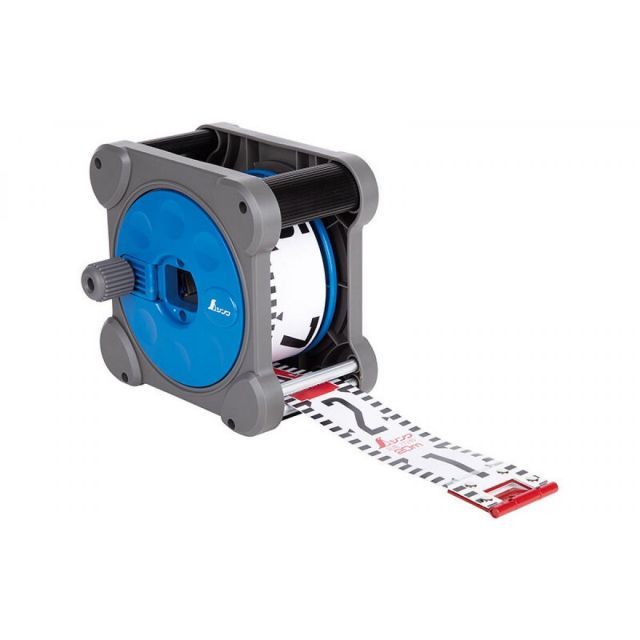 シンワ測定 ロッドテープ 20m 巾60mm キューブ型リールセット JIS 77739 ワンタッチ脱着