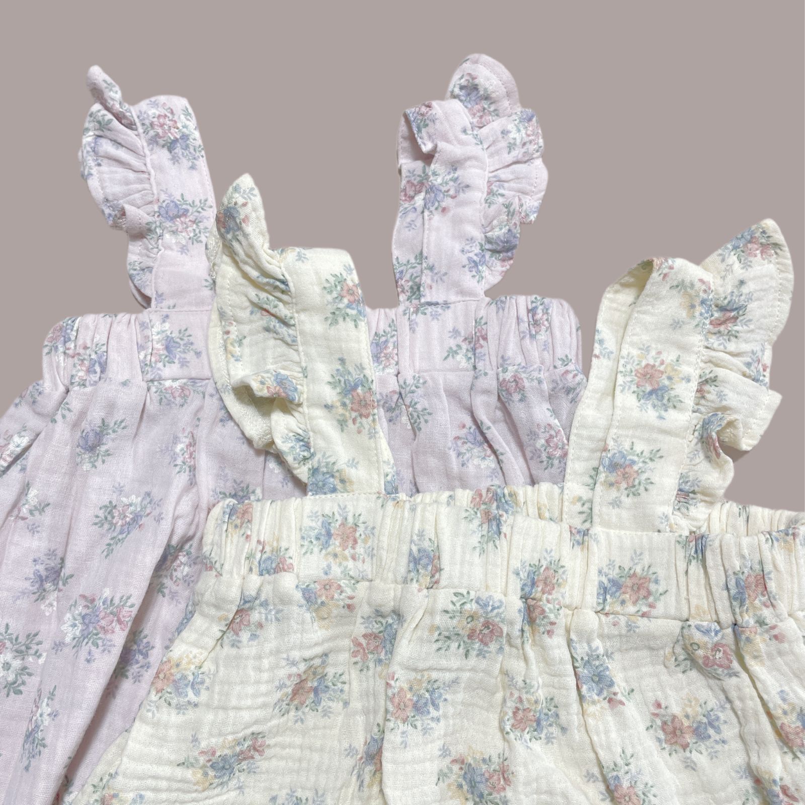 美品】tete a tete テータテート ママコラボ 花柄ガーゼチュニック 95 