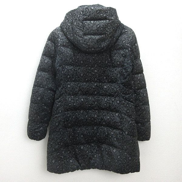 UNIQLO　ユニクロ　レオパード柄フード付きダウンジャケット　Mサイズ D□ユニクロ/UNIQLO 157362 レオパード柄 ストレッチ ダウン