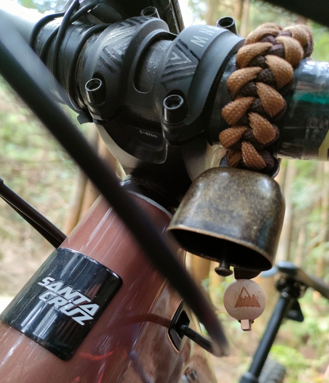 【Φ26.0mm Sサイズ】自転車用ベル(熊鈴)トレンディベル【ホワイトマルチカラー×チョコレート】No.149