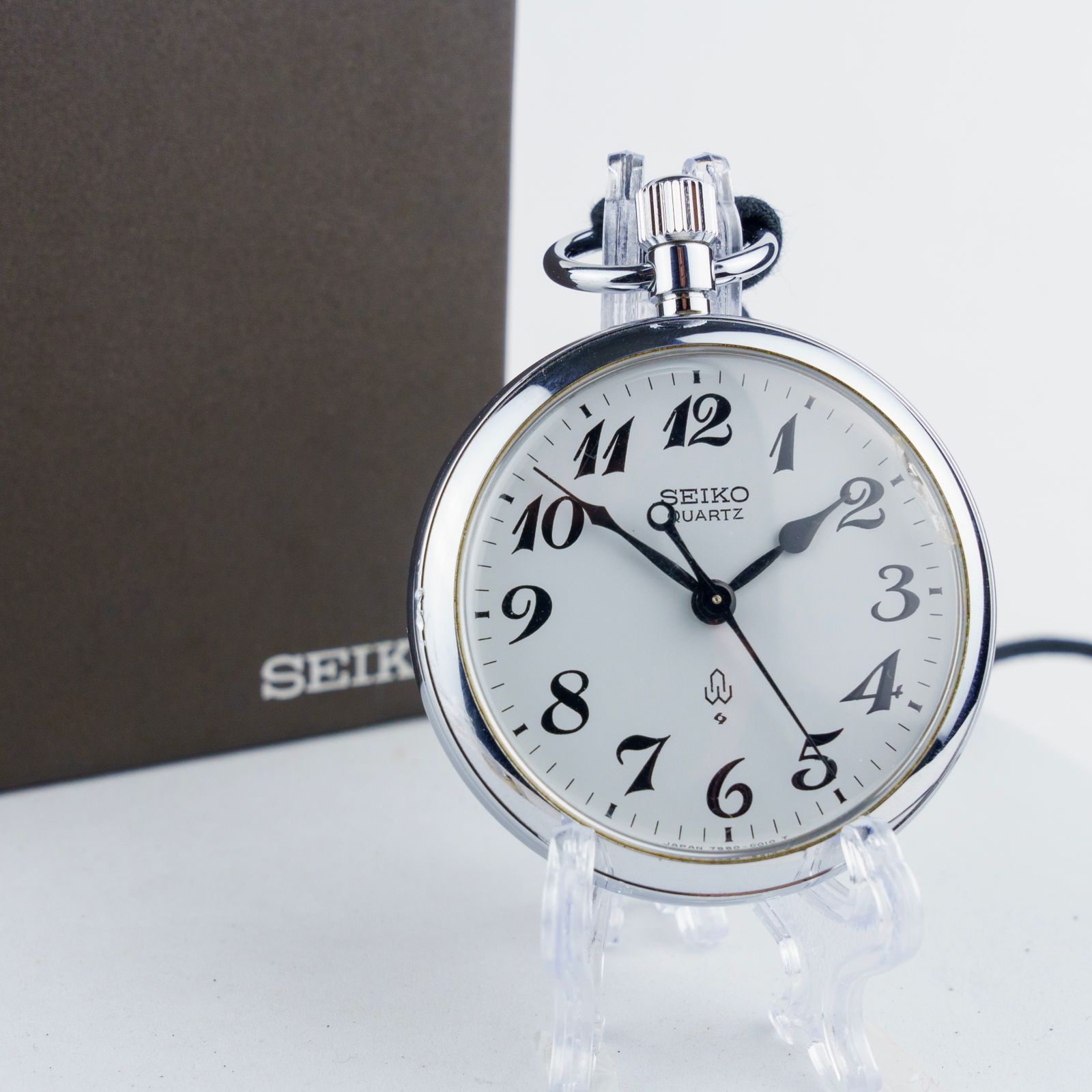 Seiko セイコー 7550-0010 鉄道 メンズ クォーツ ポケットウォッチ 1970年代 1615