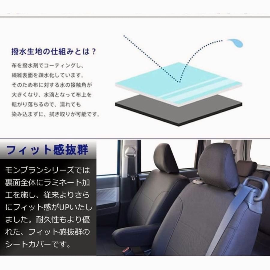NBOX シートカバー JF3 JF4 全席分 撥水加工 光触媒加工 ブラック シートカバーNBOX ホンダ 抗菌 防汚 脱臭 NBOXカスタム BRIGHTFACE_UK
